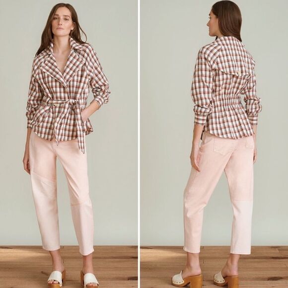 NWT Veronica Beard Lin Belted Plaid Jacket Blazer - Picture 12 of 15